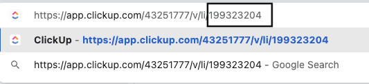 ClickUp List ID